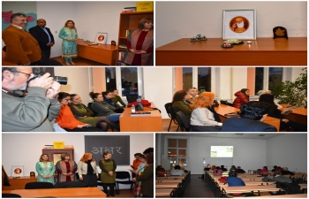 To commemorate the 550th birth anniversary of Guru Nanak Devji, the Embassy of India, Sofia and the Centre for Eastern Languages and Cultures of Sofia University organized a joint event at Sofia University.