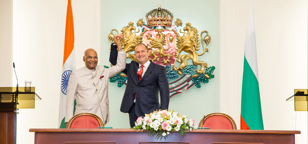 President of India H.E. Mr. Ram Nath Kovind visited Bulgaria and met President of Bulgaria H.E. Mr. Rumen Radev 