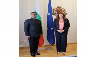 Ambassador Sanjay Rana called on Hon’ble Vice-President of the Republic of Bulgaria, H.E. Ms. Iliana Iotova on 28 September 2021.